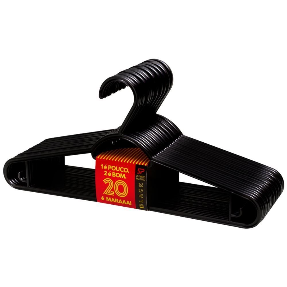 Conjunto De Cabides 20 Peças Black Feirinha - Preto é boa?