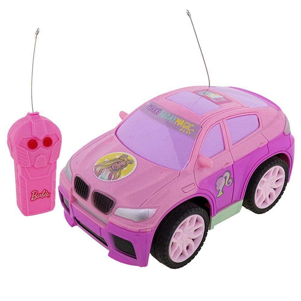 Carrinho de Controle Remoto Barbie Style Machine 3 Funções Candide Rosa