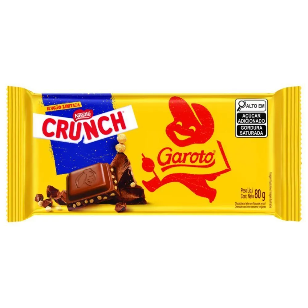 Barra De Chocolate Crunch Garoto 80g