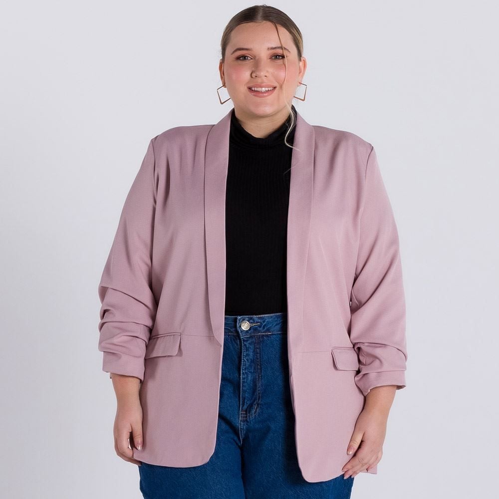 Plus size outlet nude blazer
