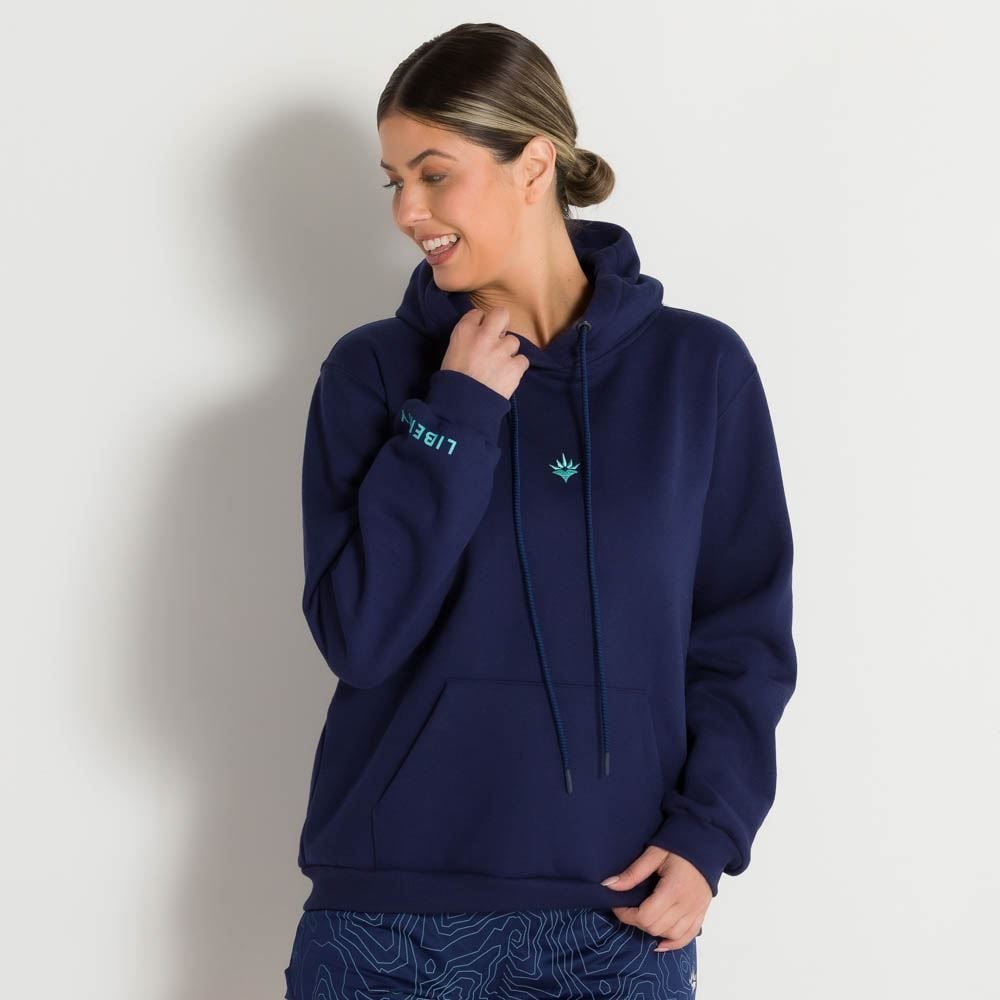 Blus o Moletom Feminino Peluciado Liberty Esports Marinho