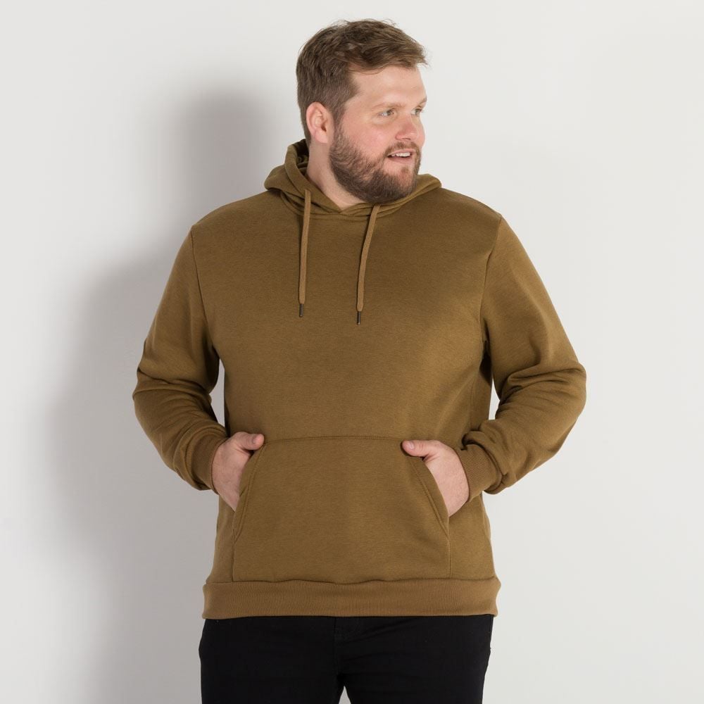 Blus o Plus Size Moletom Masculino Nicoboco Marrom