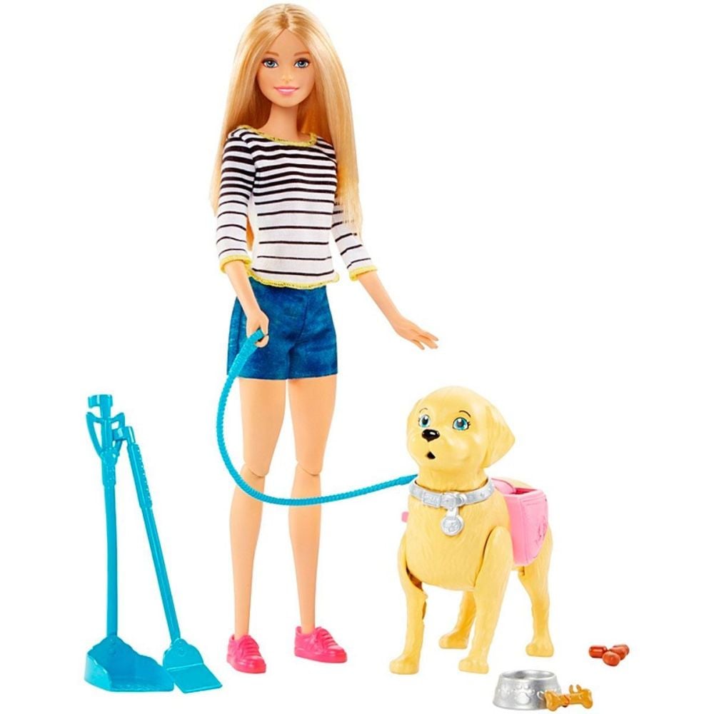 Boneca Barbie Família Passeio Com O Cachorrinho Mattel - DWJ68