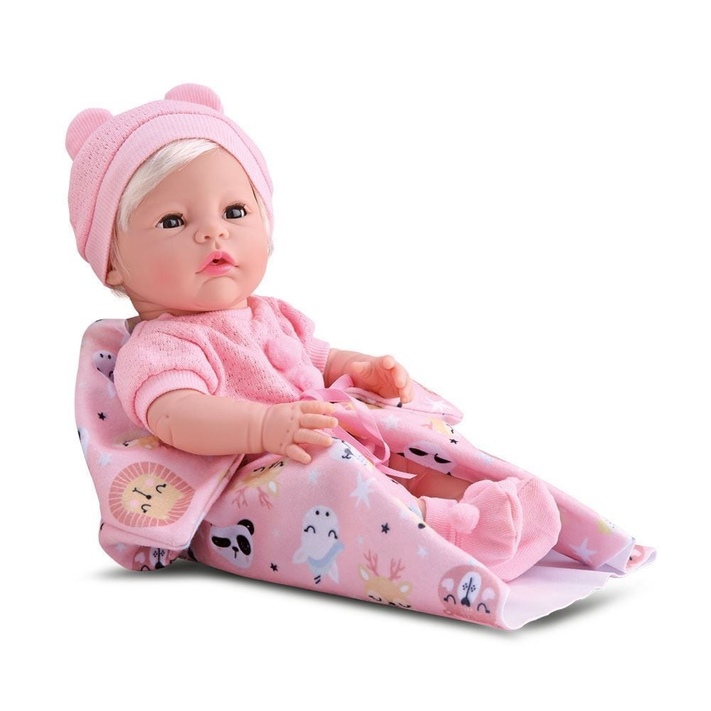 Roupa - vestido e fralda para boneca bebê newborn Divertoys