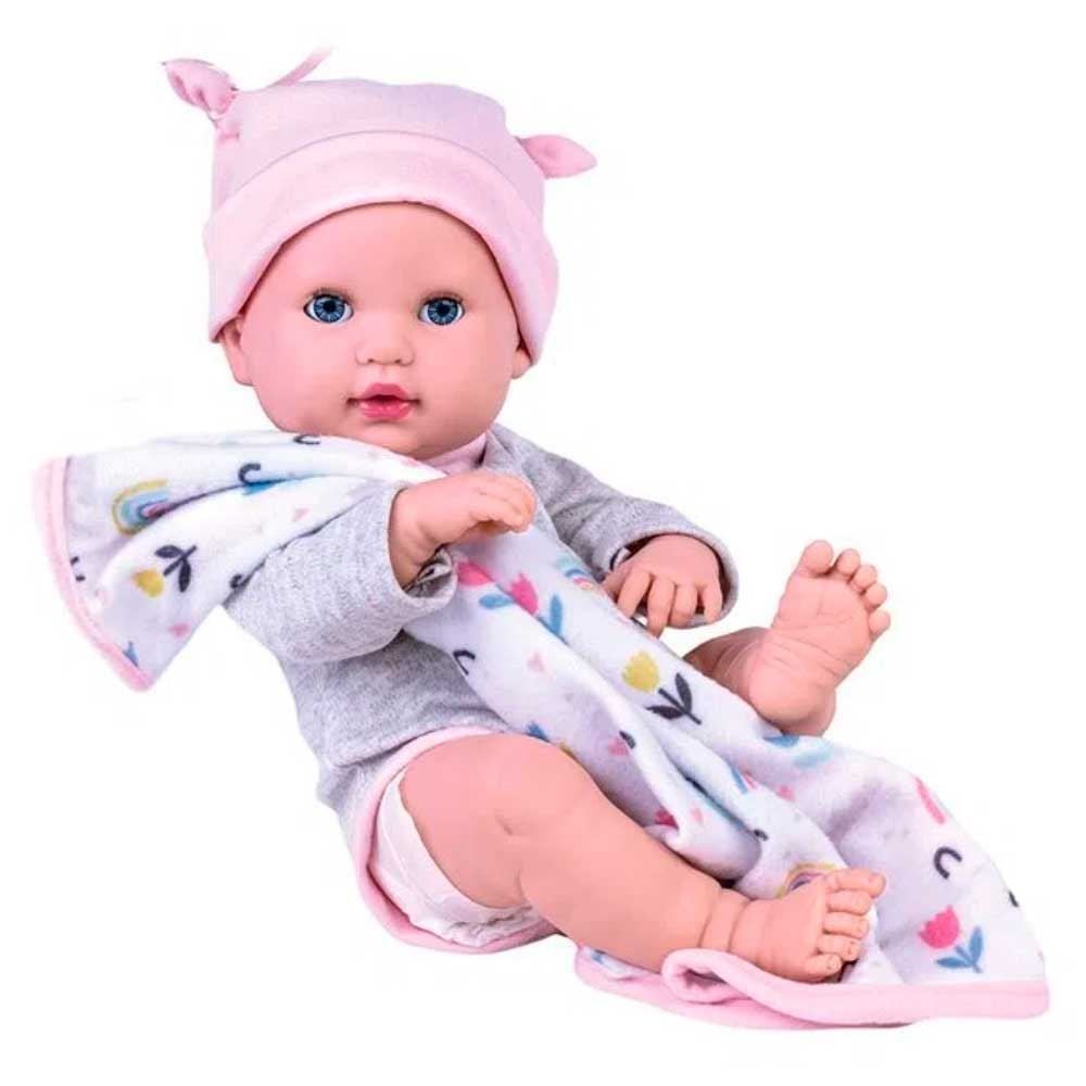 Boneca Baby Ninos Recém Nascida Bebê Reborn Com Acessórios Cotiplás