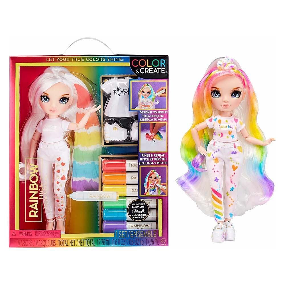 Double.H★MIR★M ua/rainbow★ダブルH Boneca Rainbow High Color & Create m Brinq - Olhos Azuis