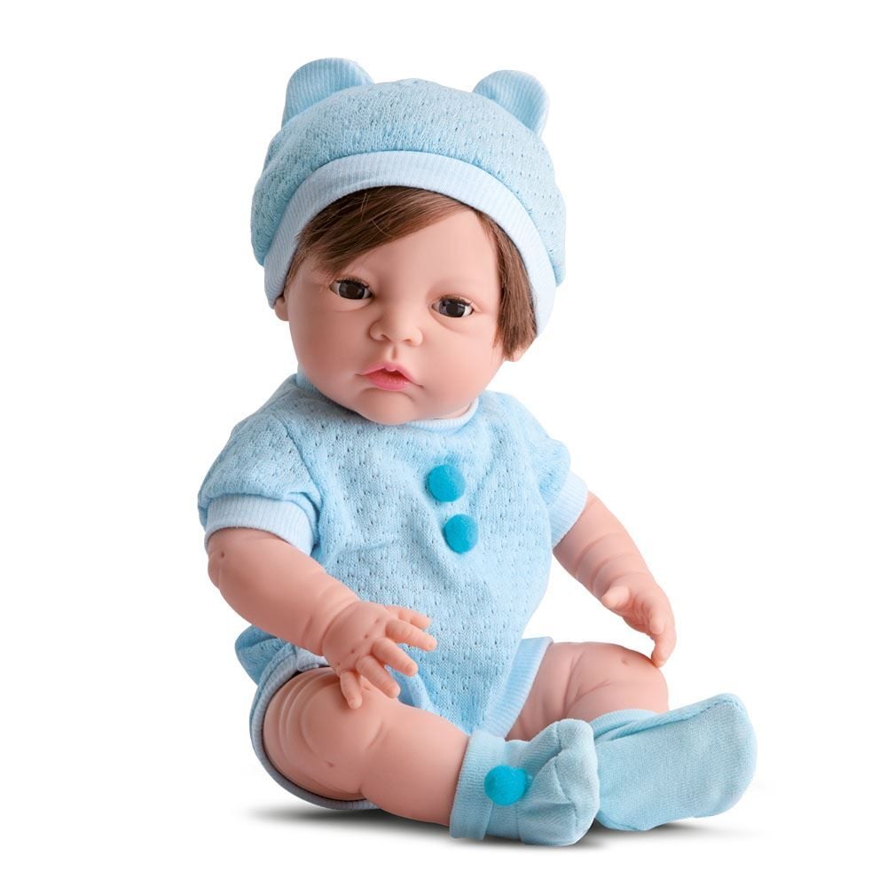 Roupa - vestido e fralda para boneca bebê newborn Divertoys