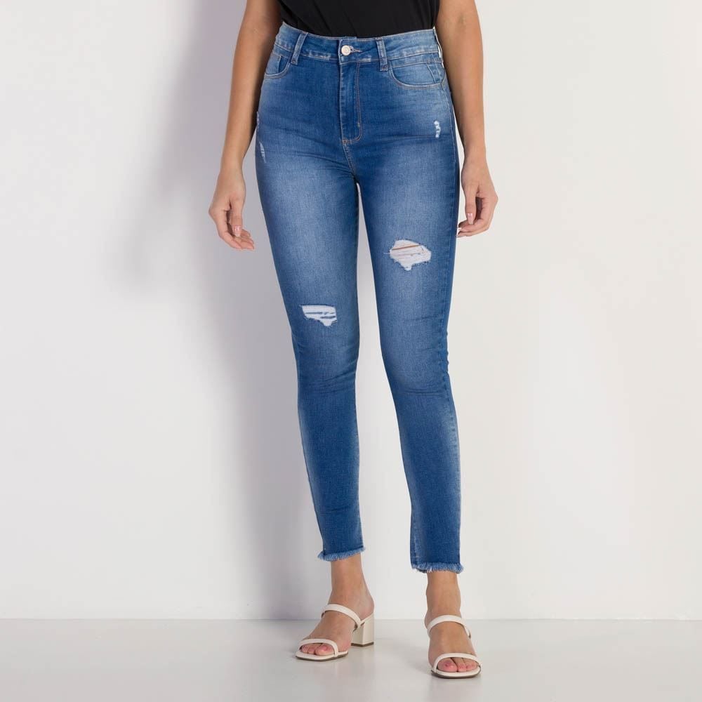 Calça Jeans Push Up Azul Pigmento