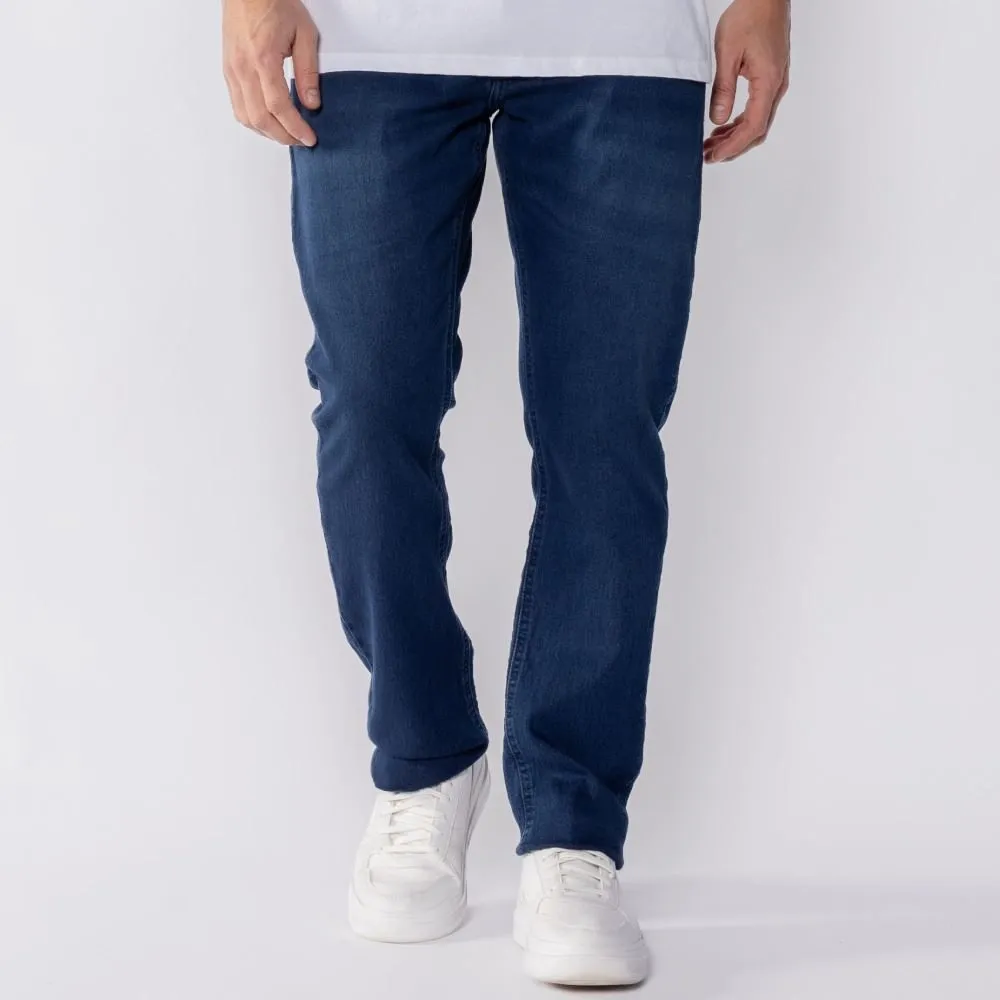 Calça Jeans Masculina Tradicional Marc Alain Azul Escuro