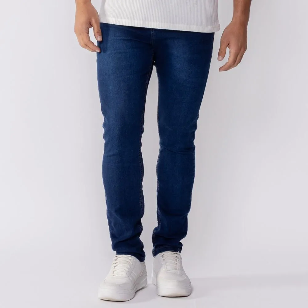 Calça Jeans Masculina Slim Básico Marc Alain Azul Escuro