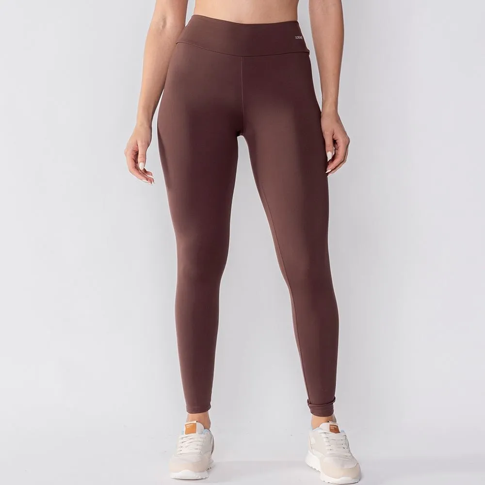 Calça Legging Feminina Básica Scream Marrom