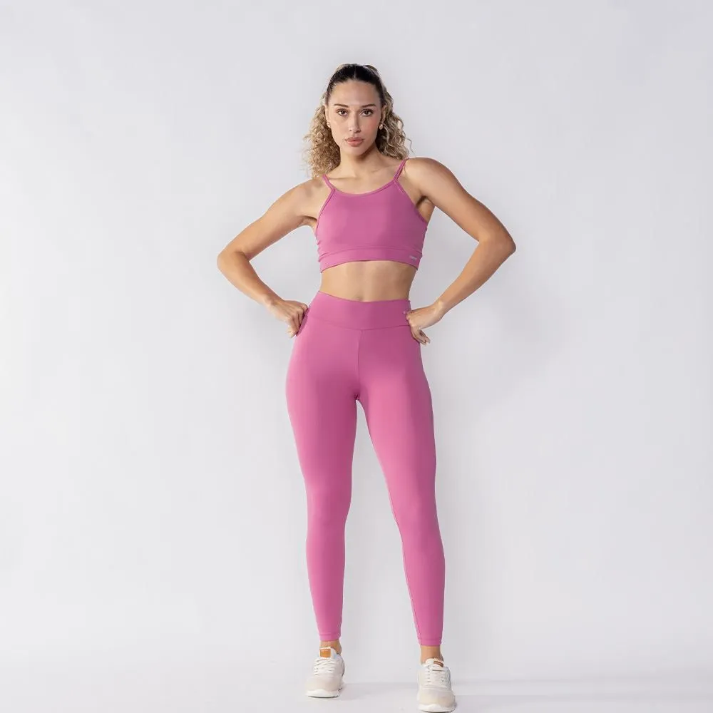 Calça Legging Feminina De Suplex Scream Rosa
