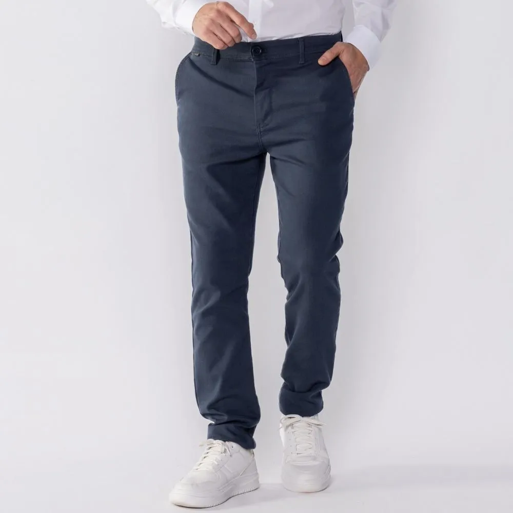 Calça Masculina Alfaiataria Coimbra Marc Alain Azul Marinho
