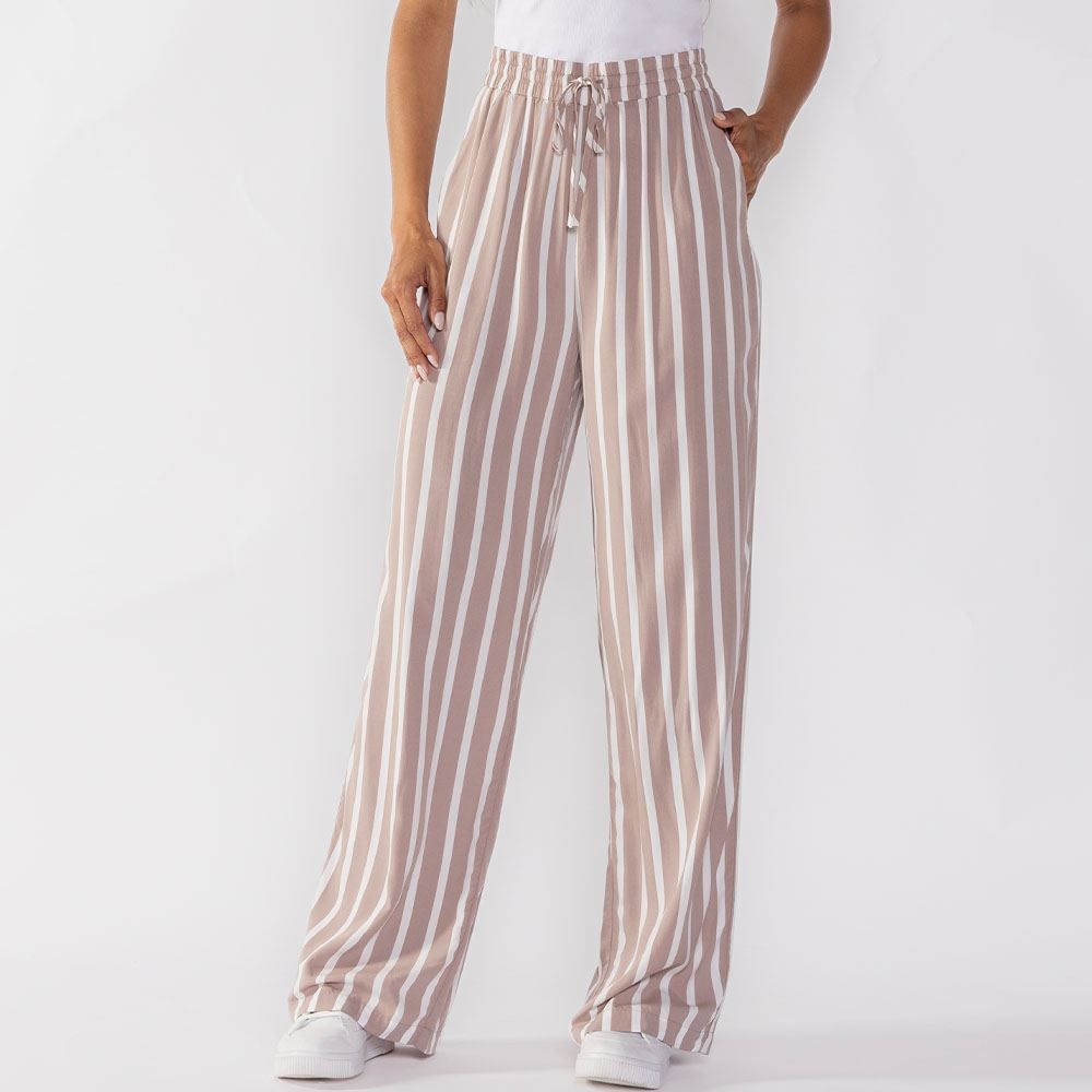 Calça Pantalona Estilo Pijama Patricia Foster Off / Fendi