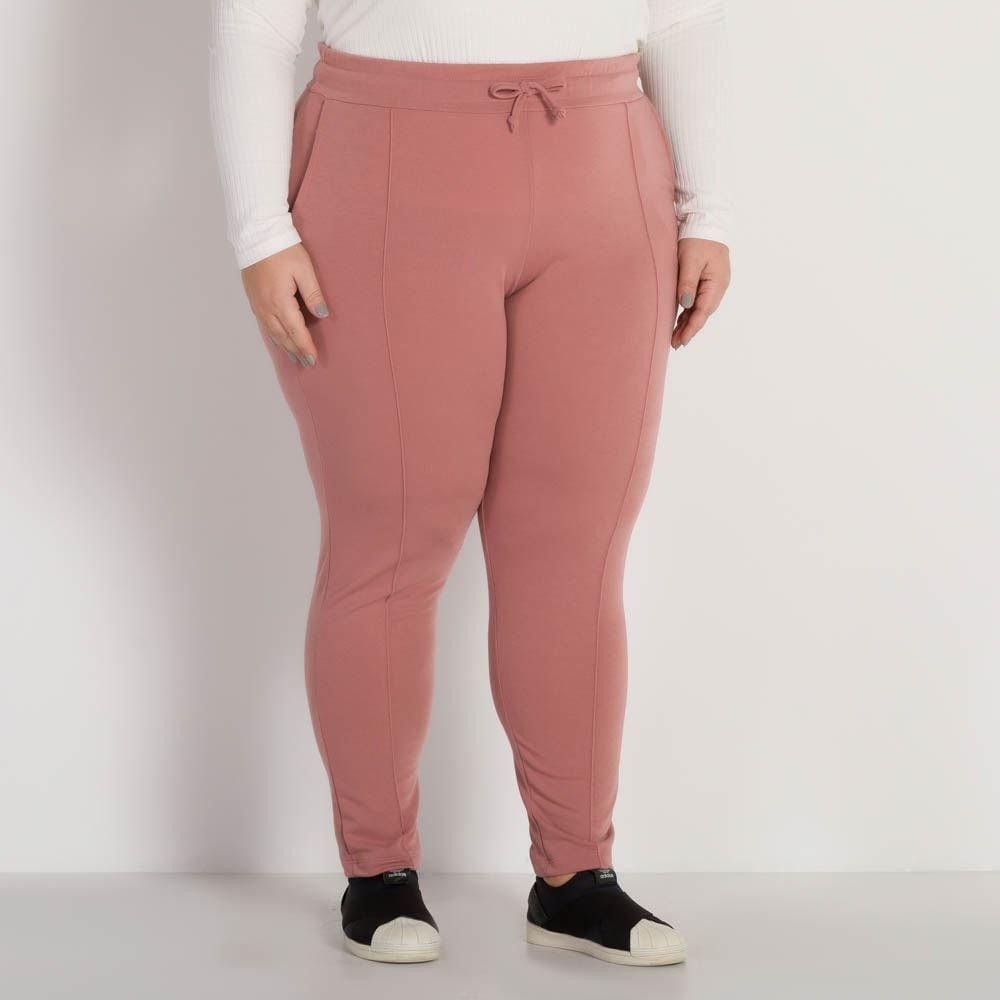 Cal a Plus Size Com Bolso Na Frente Patr cia Foster Mais Rose