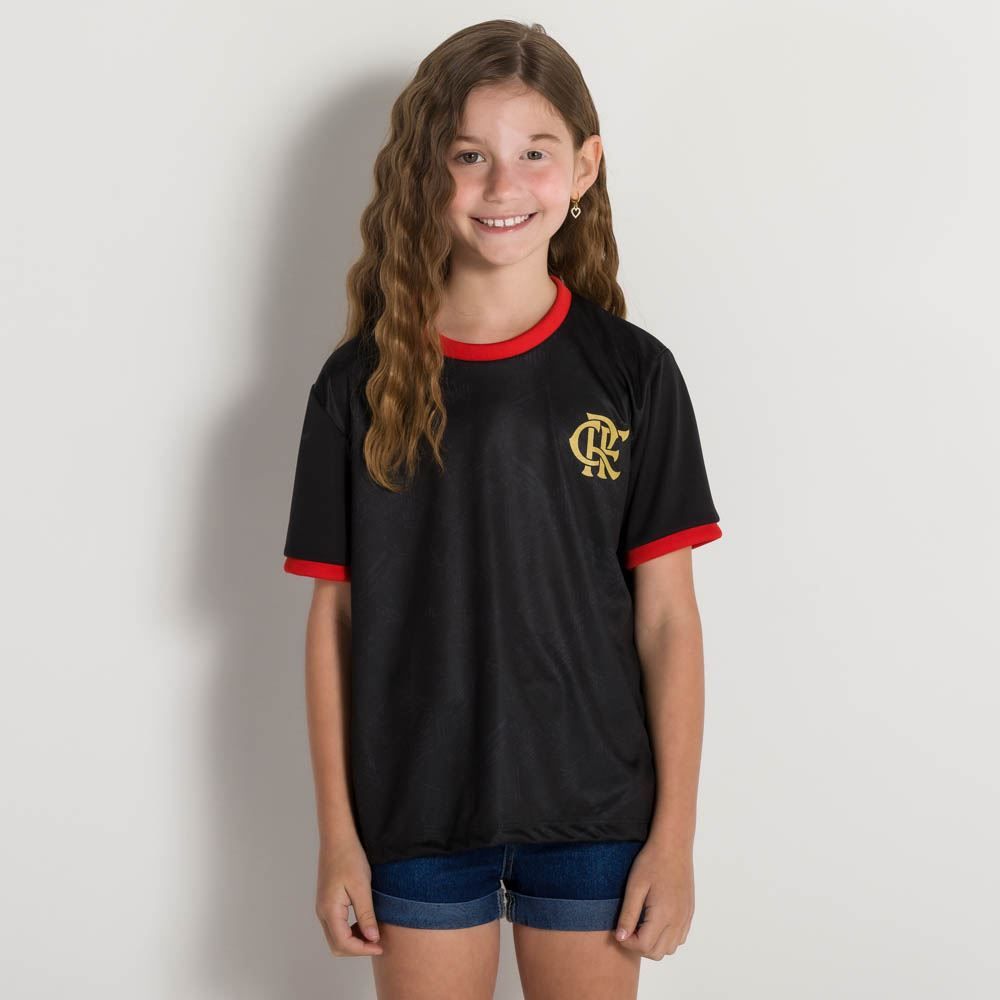 Camiseta Infantil Futebol Flamengo Nome e Número