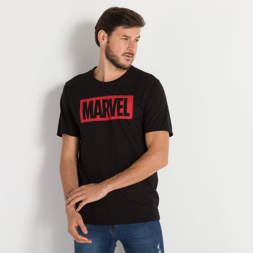 Camiseta Masculina Adulto Cia da Malha Original Cor:Preto;Tamanho:M - Preto