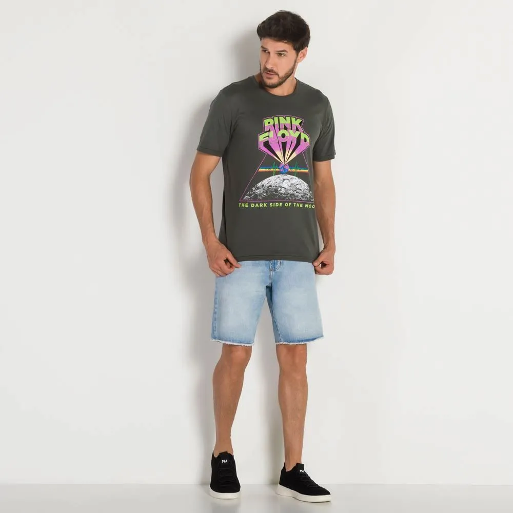 トップス Pink Floyd Camiseta Pink Floyd Dark Side Prism Preta Oficial - COMEÇOU A