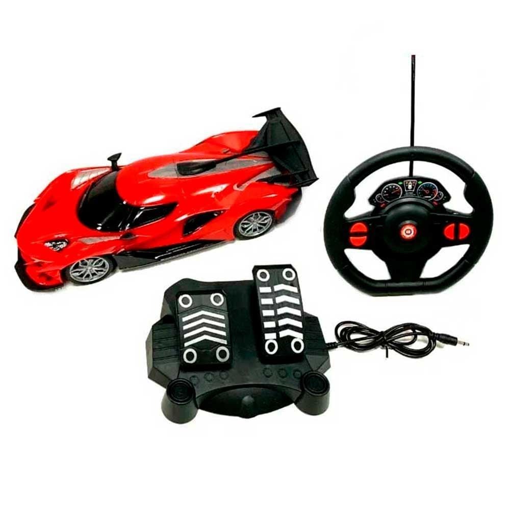 Carro Controle Remoto Carrinho Brinquedo Racing Luzes Led Cor