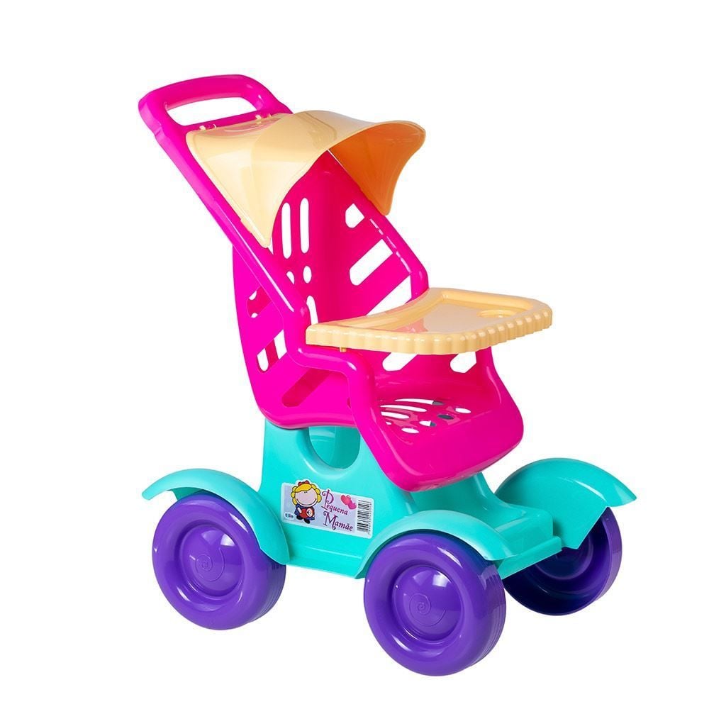 Um caminhão de brinquedo de plástico rosa em um fundo branco. brinquedo  seguro para crianças.