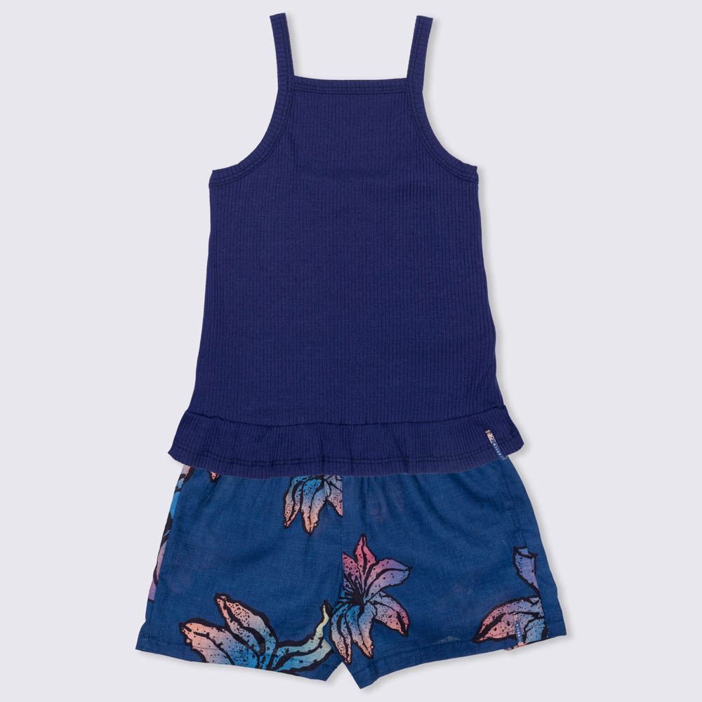 Conjunto 1 a 3 anos Blusa Shorts Nicoboco Azul Marinho Marinho