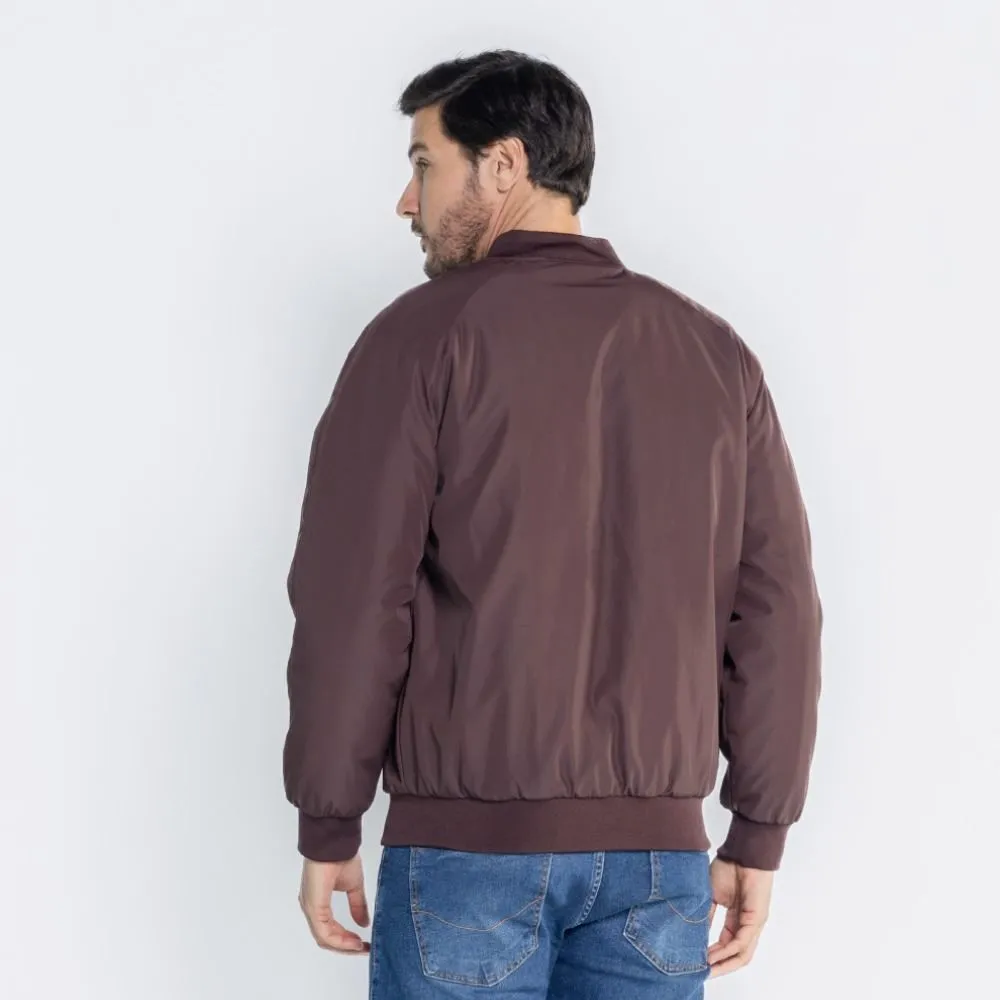 Jaqueta Masculina Bomber De Microfibra Thing Marrom 19-1518