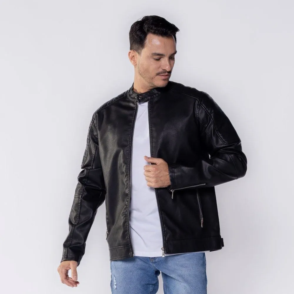 Moda Masculina Jaqueta De Couro Longa Masculina Jaqueta Masculina