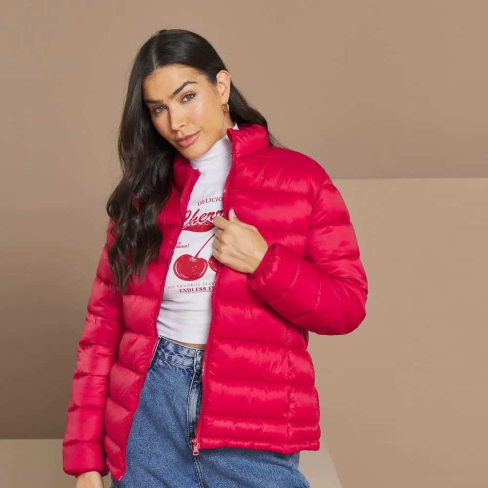Jaqueta Puffer Feminina Aspen Patrícia Foster Merlot