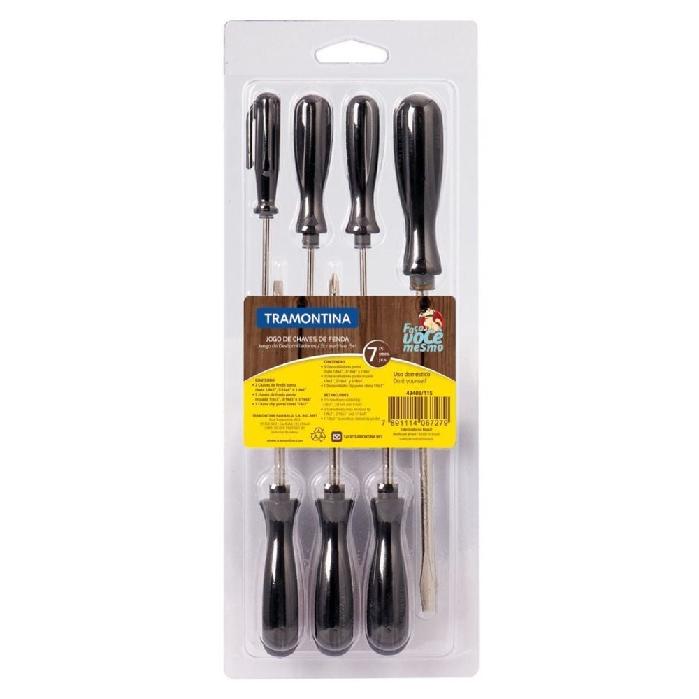 Jogo de Chaves de Fenda/Philips 7 peças Tramontina - Preto é boa?