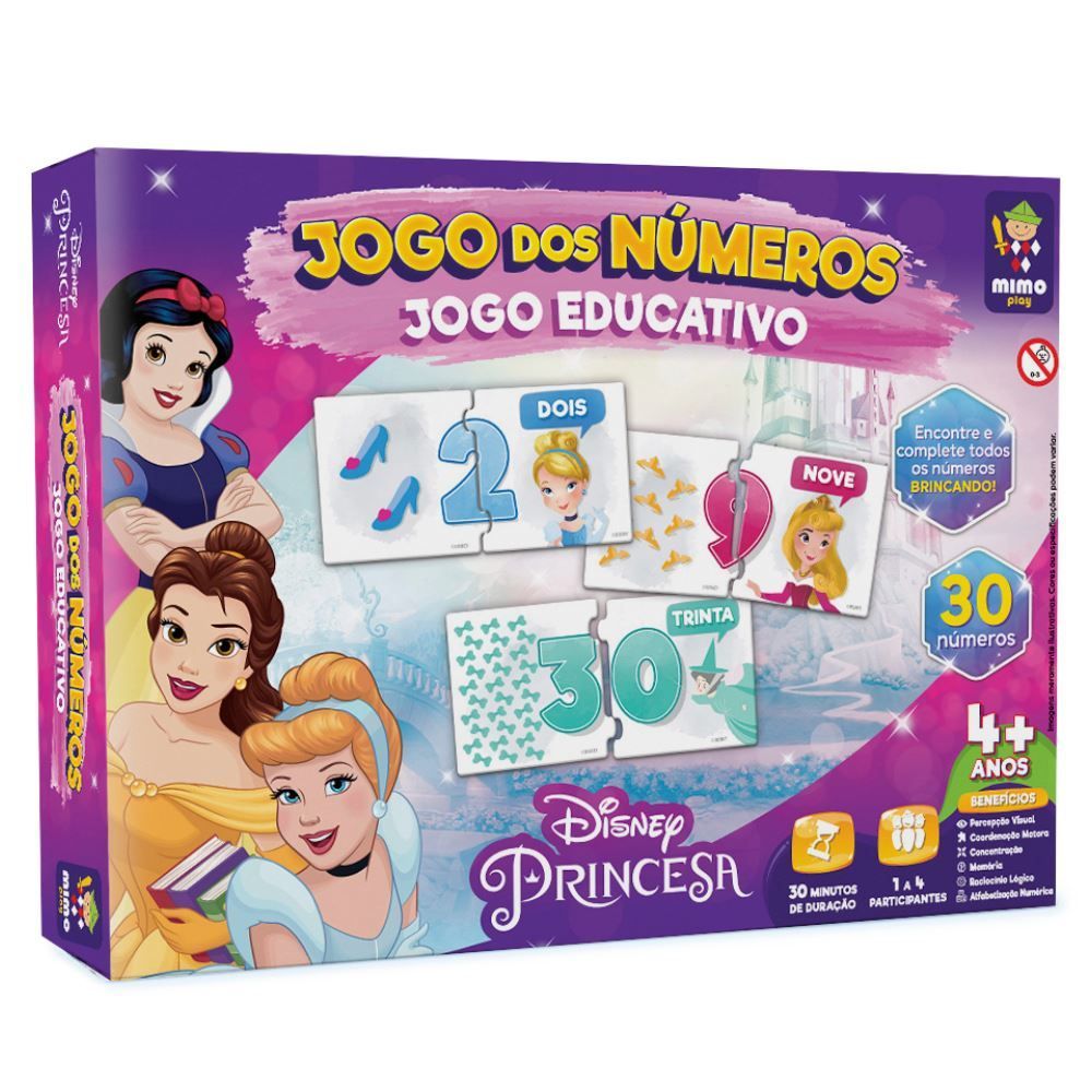 Jogo Números Princesas Disney Mimo Brinquedos - 2022