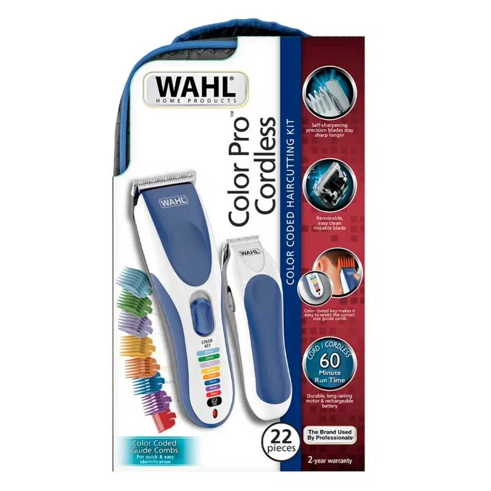 Kit Maquina De Corte E Acabamento Sem Fio Color Pro Wahl Bivolt