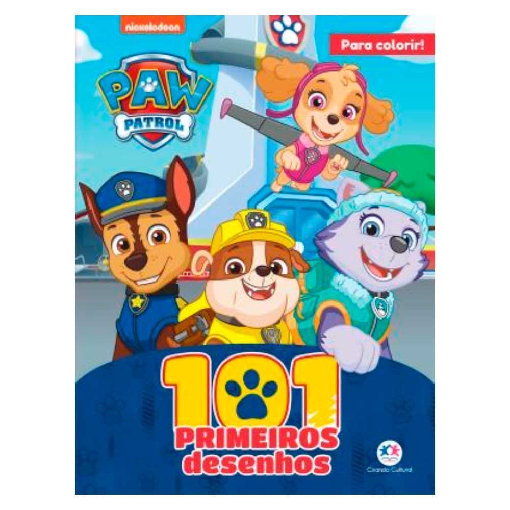 Kit 100 Desenhos Para Colorir E Pintar Patrulha Canina Paw Patrol