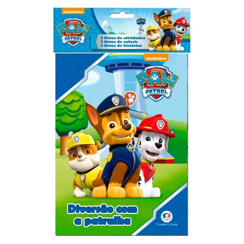 Livro De Colorir Brinquedo Infantil Patrulha Canina Didático