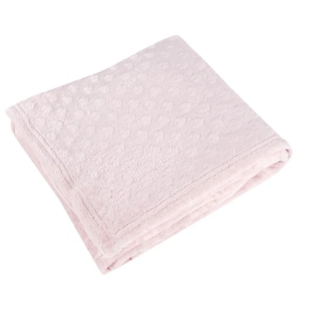 Manta De Bebê Microfibra 100% Poliéster Pop Corn Havan Baby Rosa