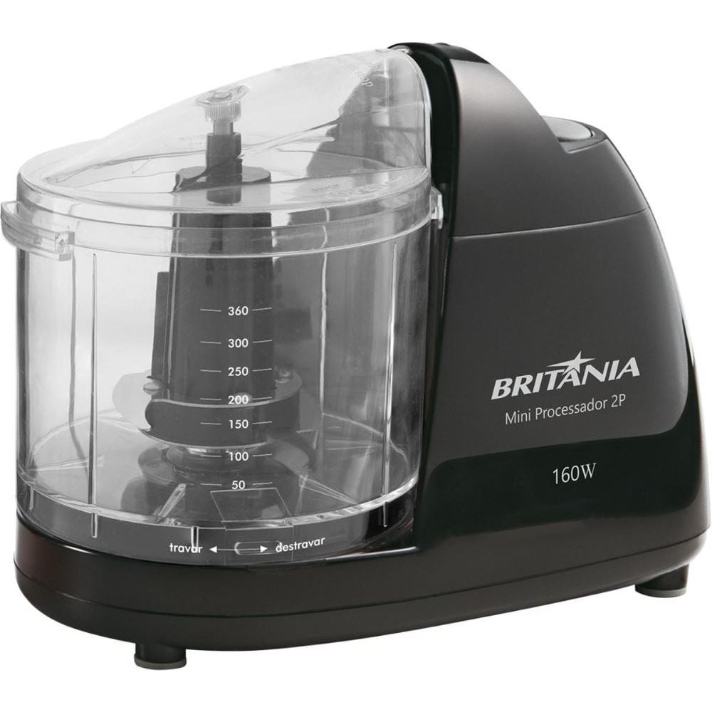 Mini Processador de Alimentos Britânia 360ml Função Pulsar 2P