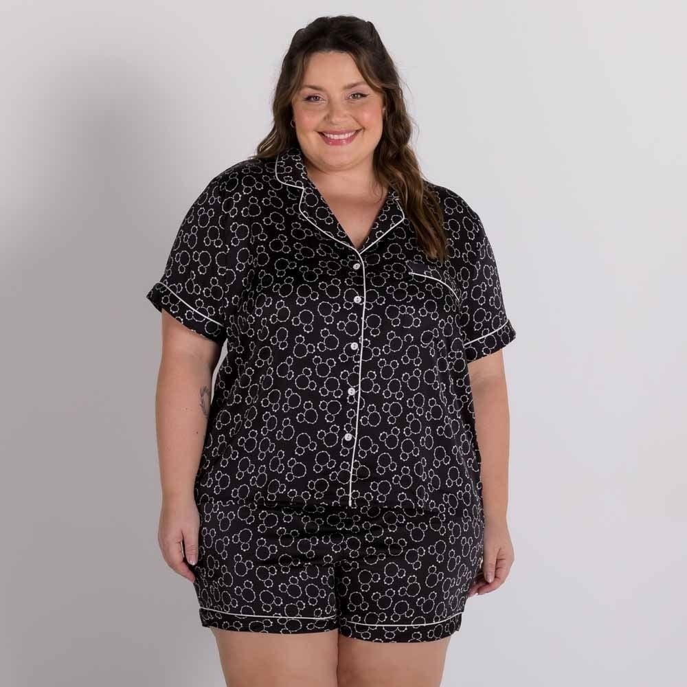 Pijama feminino curto shop plus size