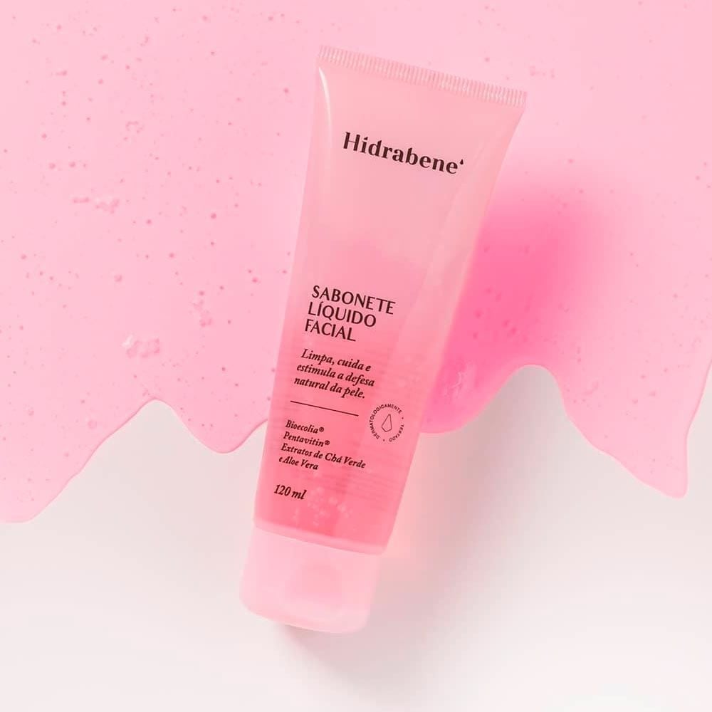 Sabonete Líquido Facial 120Ml Hidrabene - Rosa