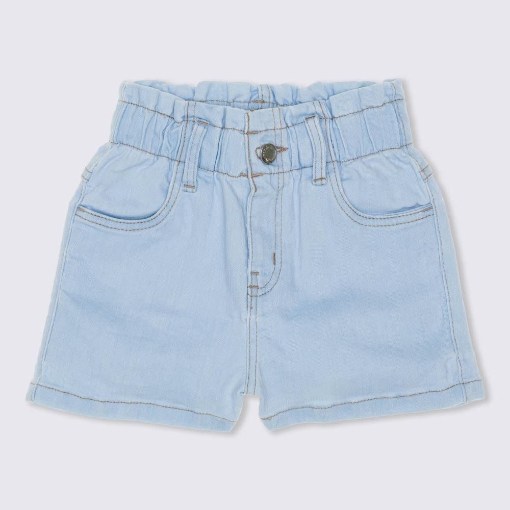 Shorts 1 a 3 anos Paperbag Jeans Claro Yoyo Kids Jeans