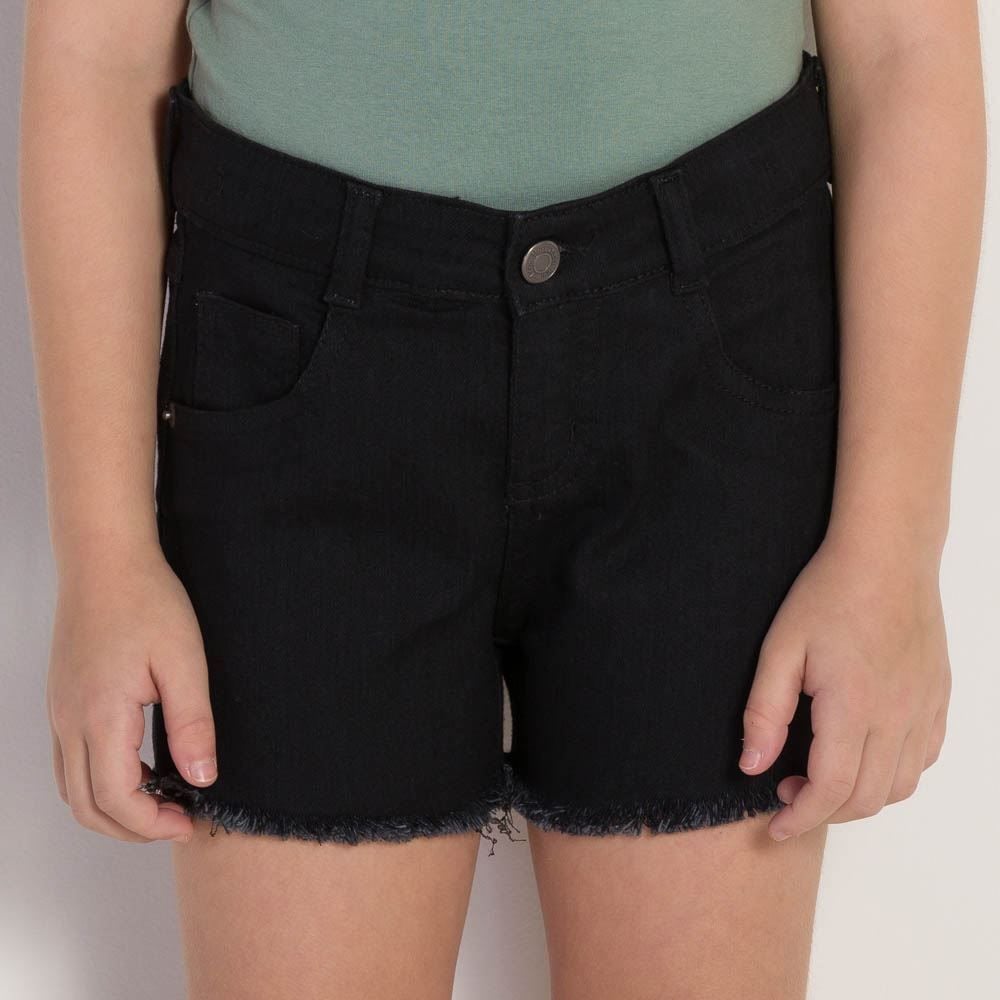 Short jeans deals preto infantil