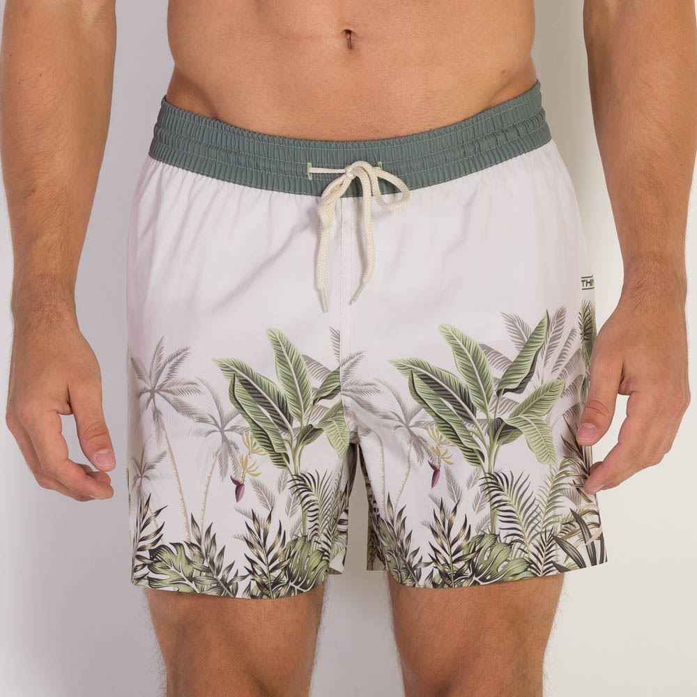 Shorts Nylon Masculino Folhagem Thing Verde