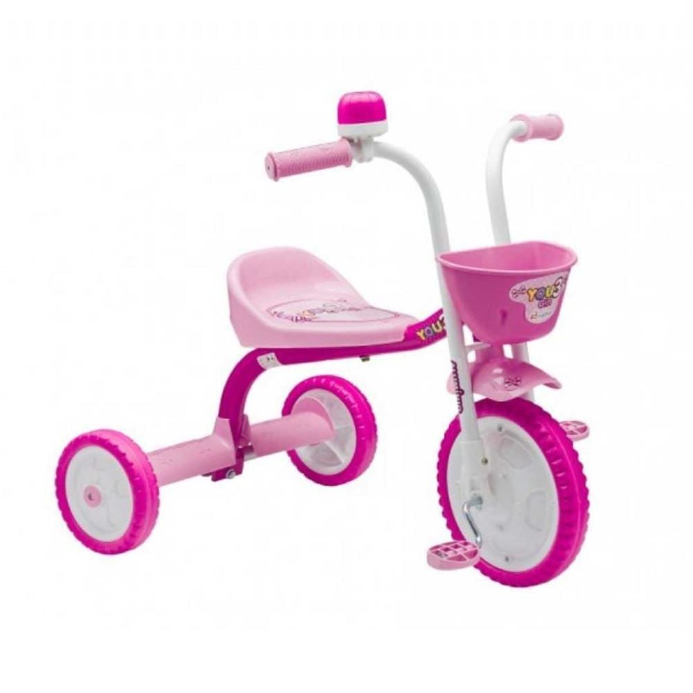 Motinho Triciclo infantil rosa motoca desenho unicórnio - Xalingo