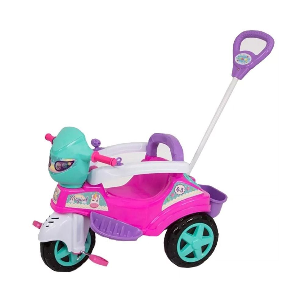 TRICICLO INFANTIL MOTOCA PRAIA E CAMPO COM EMPURRADOR - TRICICLO INFANTIL  MOTOCA PRAIA E CAMPO COM EMPURRADOR - TODOS