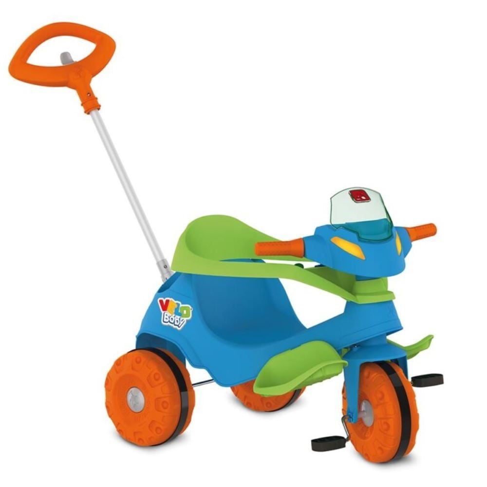 Triciclo Velobaby Passeio/Pedal Azul Bandeirante - 356