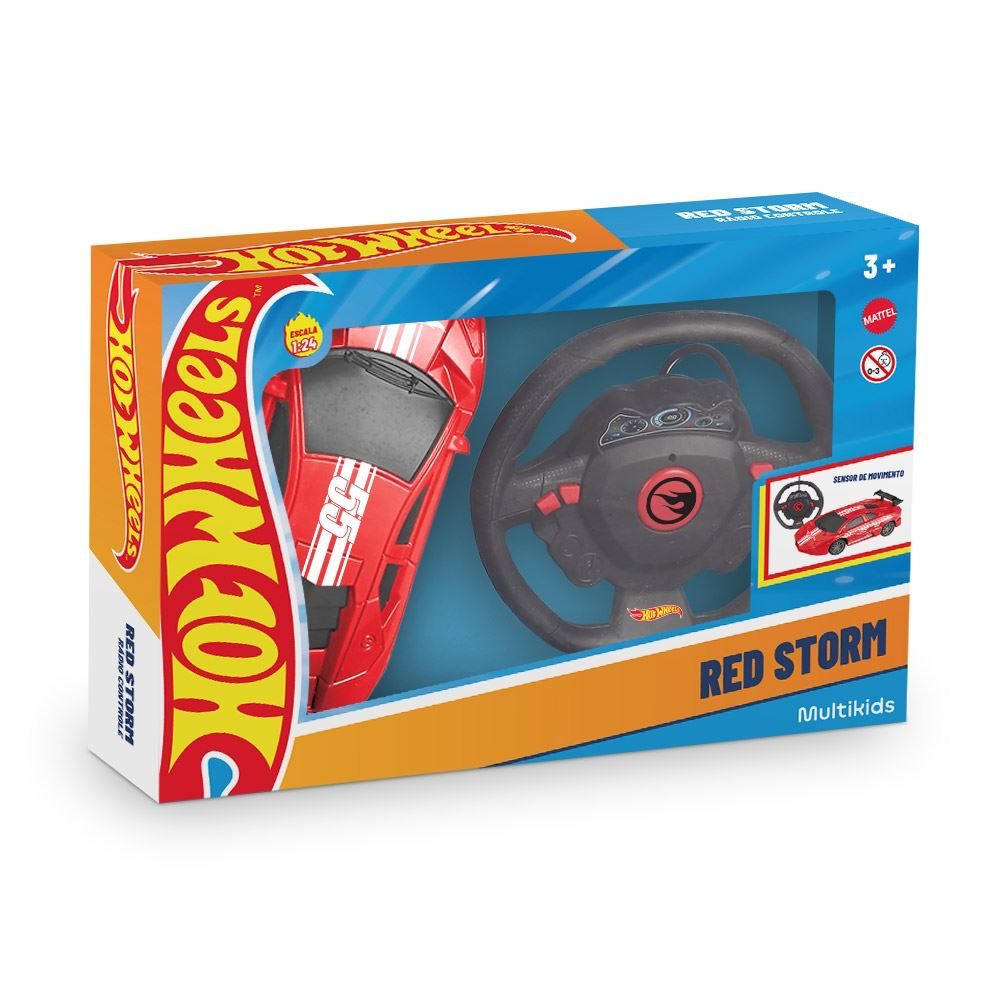 1:24 Rc Hot Wheels Red Storm - 4 Canais - Vermelho