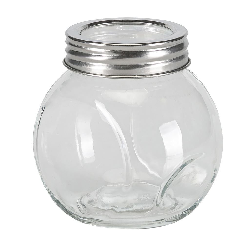 Porta Tempero Vidro C/ Tampa 200Ml - Vidro