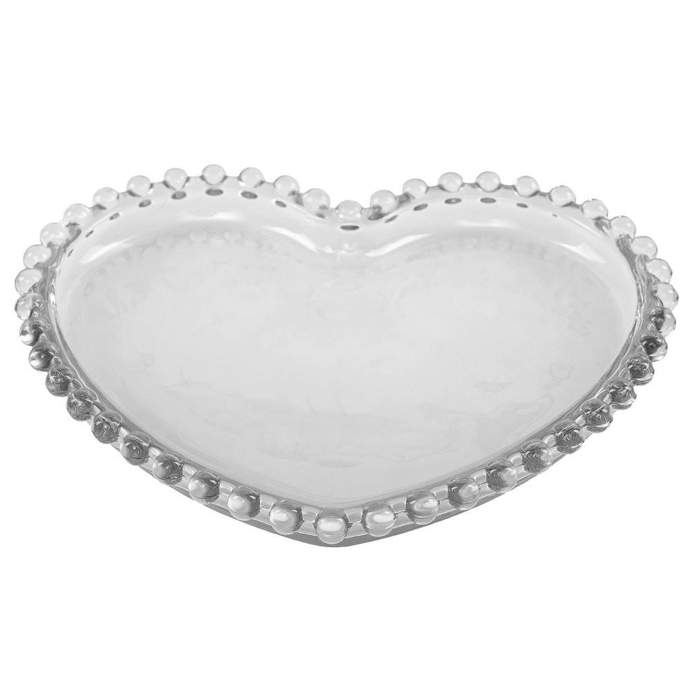 Prato Coracao Pearl 18X15x2cm - Cristal