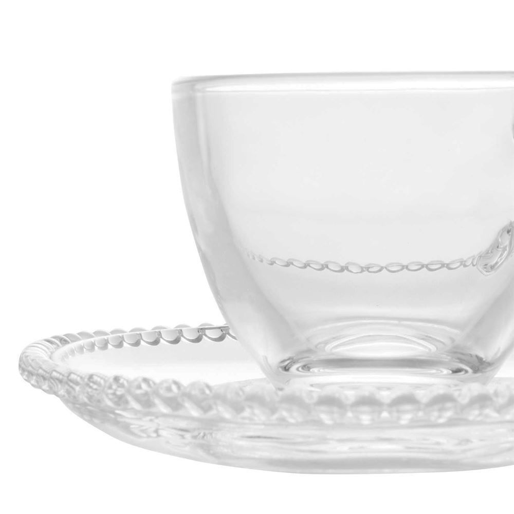 Xicara Cafe C/ Pires Pearl 80Ml - Cristal