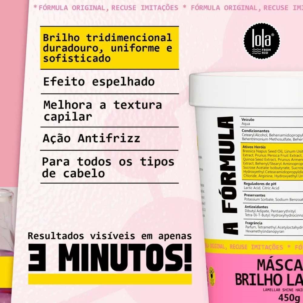 Máscara Lamelar a Fórmula 450G Lola Cosmetics
