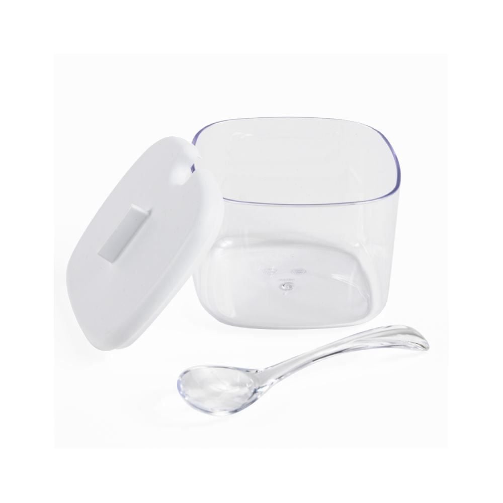 Açucareiro Com Colher Break Ou 200Ml - Branco