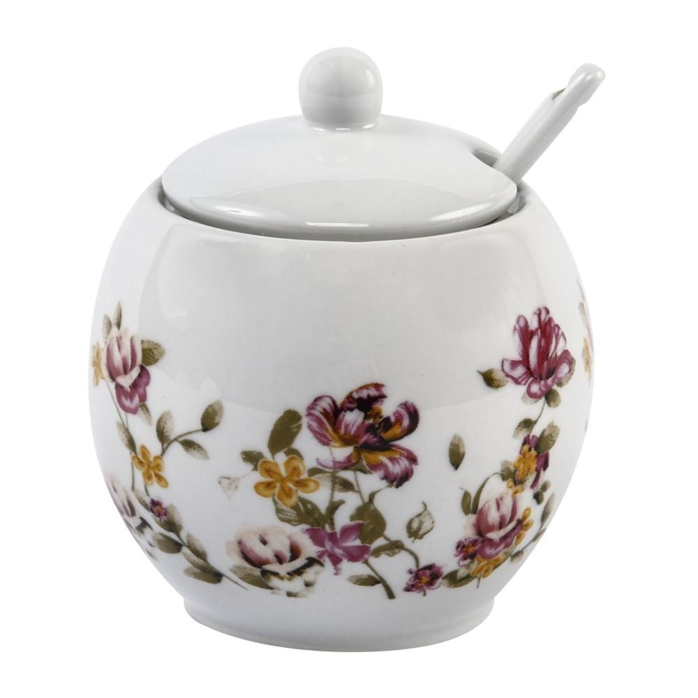 Açucareiro Com Colher De Porcelana Le Jardin Hauskraft - 350ml